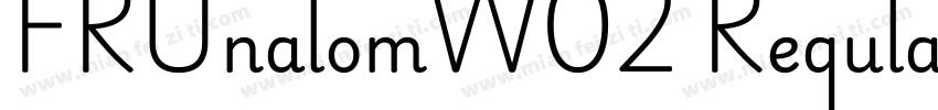 FRUnalomW02 Regular字体转换